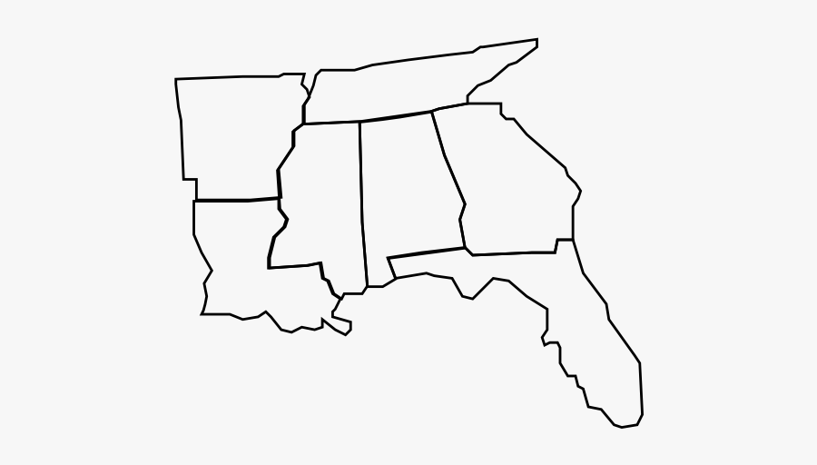 Southeast Usa Line Drawing, Transparent Clipart
