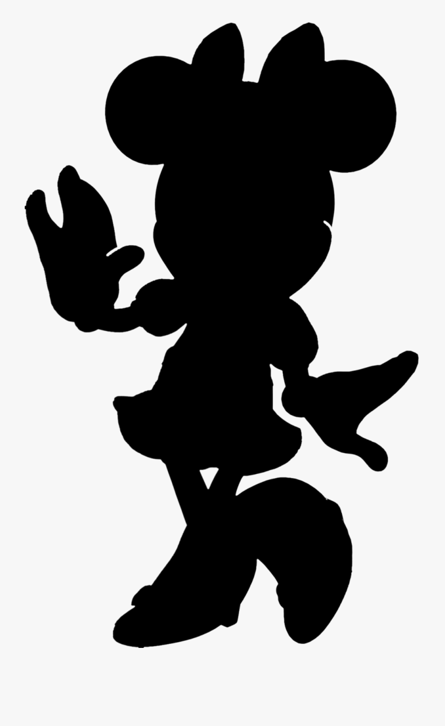 Minnie Minnie Mouse Mickey Mouse Cinderella Watercolor - Black Minnie Mouse Silhouette, Transparent Clipart