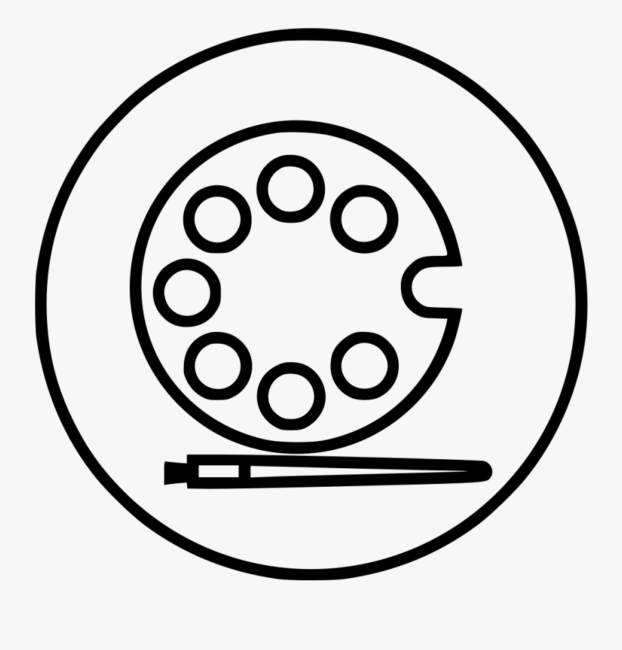 Brush Drawing At Getdrawings - Drawing Of Paint Plate, Transparent Clipart