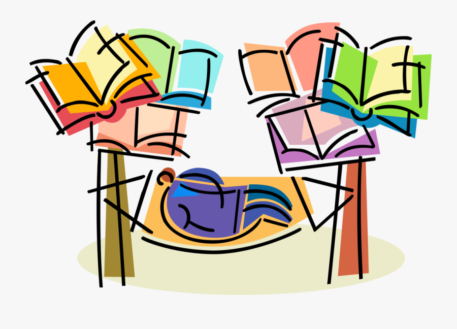 Vector Illustration Of Book Smarts Ensure Comfortable, Transparent Clipart