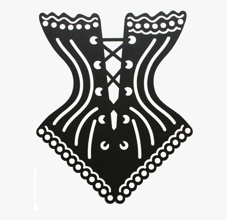 Corset Silhouette, Transparent Clipart