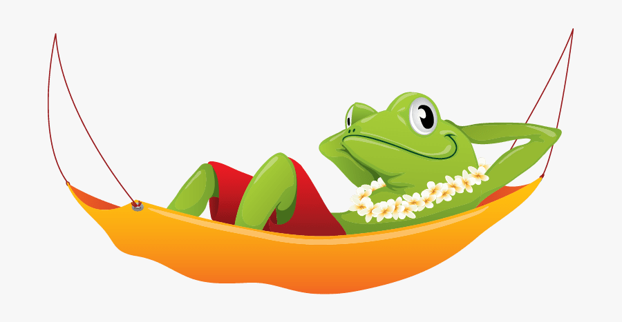 Frog In A Hammock - Canoe, Transparent Clipart