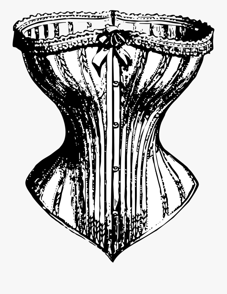 Corset Vintage Fashion Free Picture - Espartilho 1920, Transparent Clipart