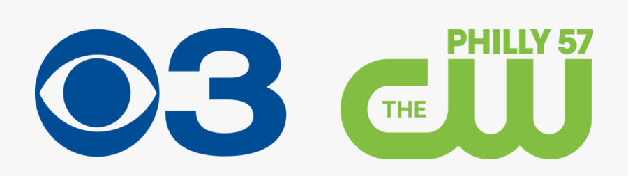 Cbs3 And Cw Philly Flat On White - Cbs3 The Cw Philly, Transparent Clipart