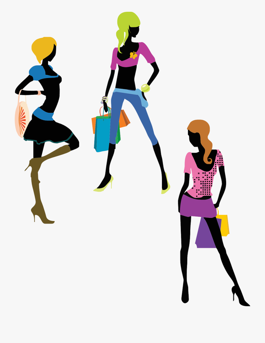 Fashion Girls Glamour Free Picture - Lady Shopping Clipart Png, Transparent Clipart