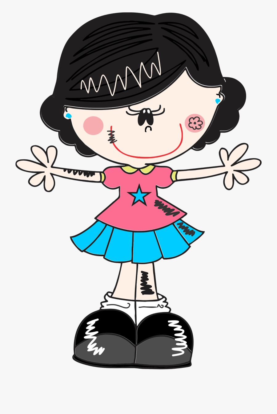 Bonecas Meninas Pinterest Digital - Desenhos De Bonequinhas Fofas E Bonitinhas, Transparent Clipart