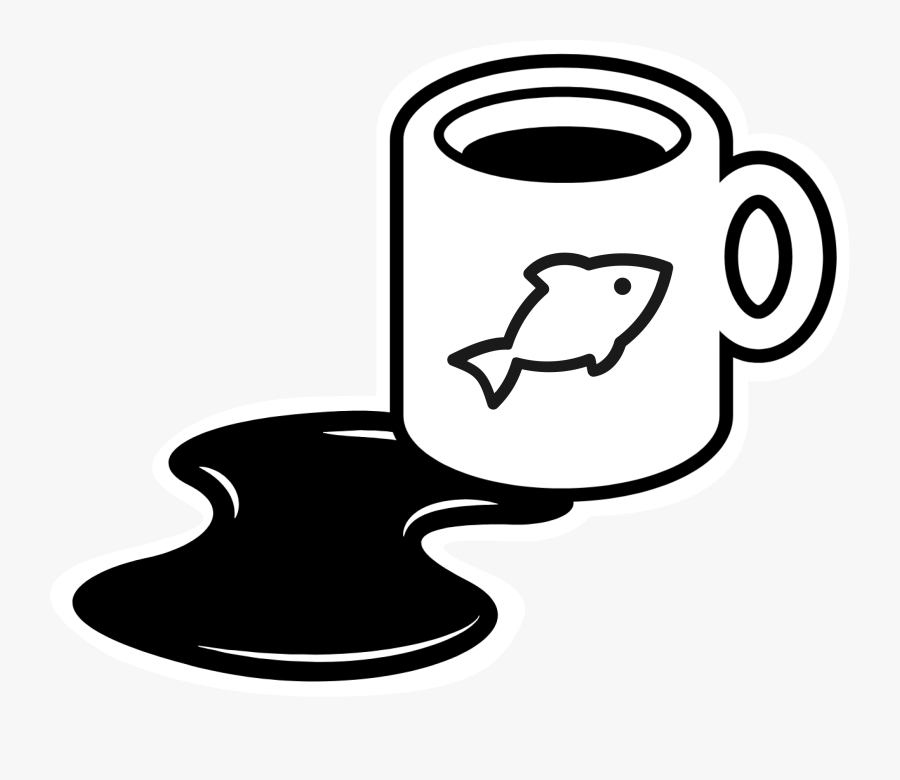 Cup Of Spilt Coffee, Transparent Clipart