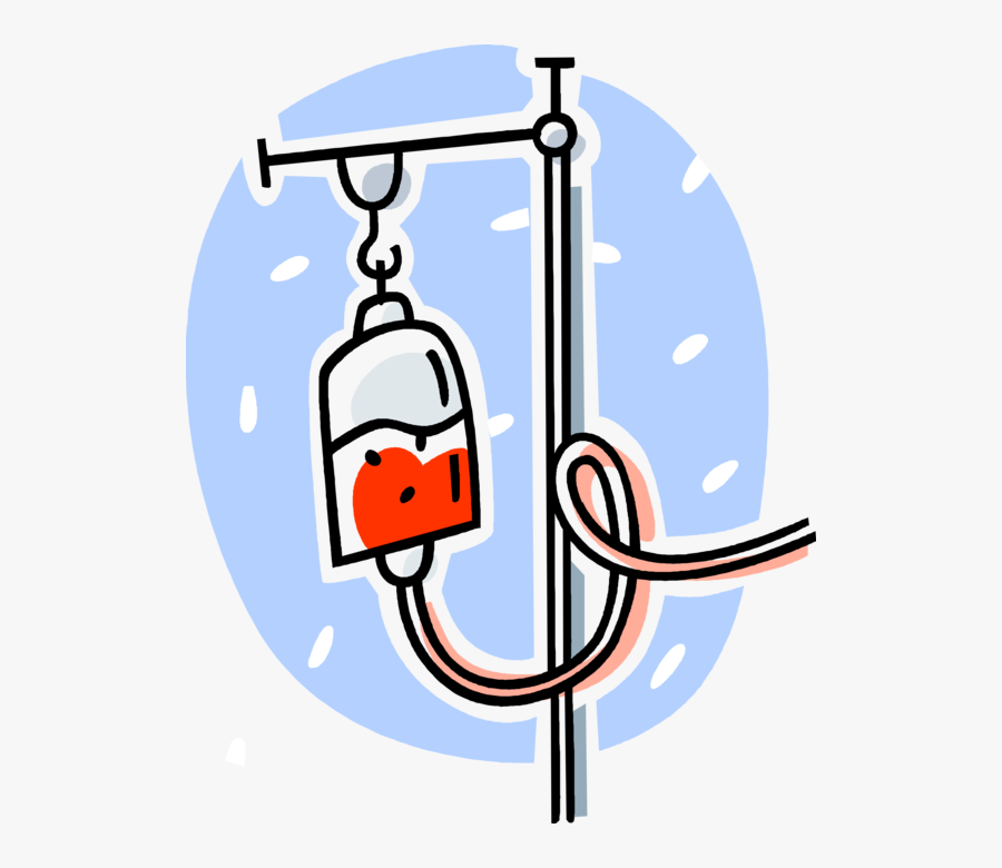 Vector Illustration Of Medical Intravenous Therapy - Iv Fluid Cartoon Png, Transparent Clipart