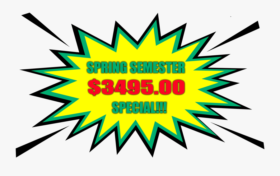 Spring Semester Special Starburst - Comic Call Outs Png, Transparent Clipart