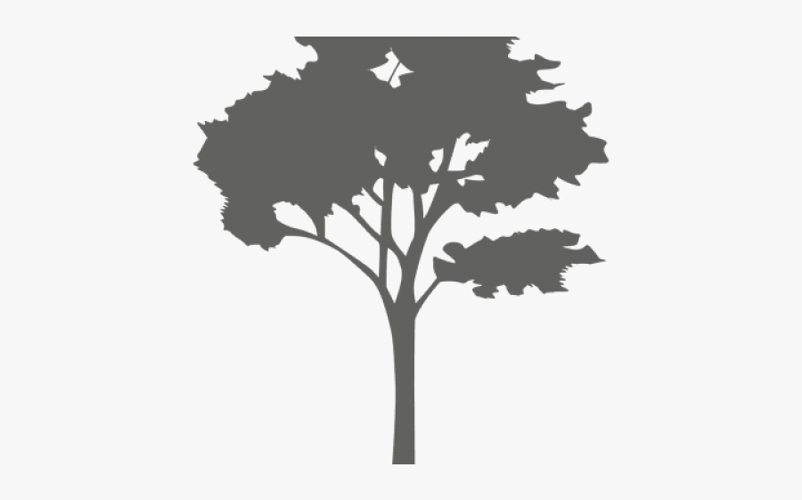 Plant Clipart Transparent Background - Tree Silhouette Cut Out Png, Transparent Clipart