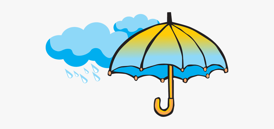 Umbrella With Rain Clipart, Transparent Clipart