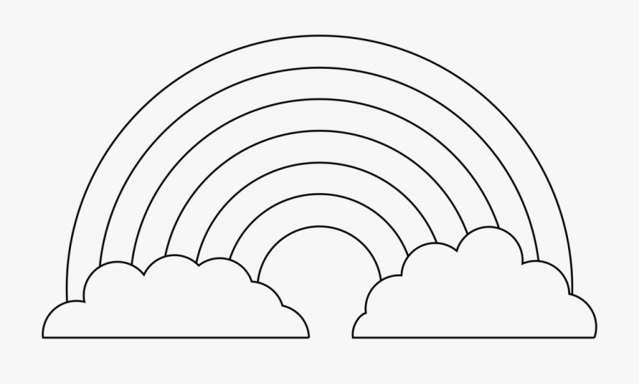 Coloring Page Rainbow Pictures - Colour In Picture Of A Rainbow, Transparent Clipart