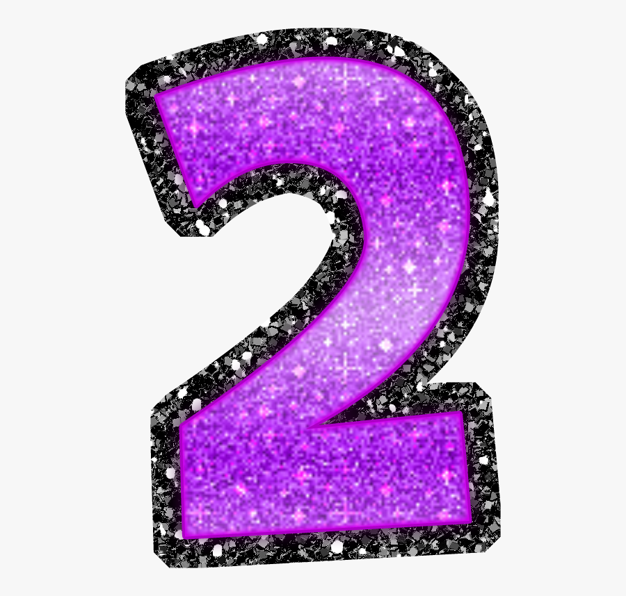 Purple Glitter Number 2 , Free Transparent Clipart - ClipartKey