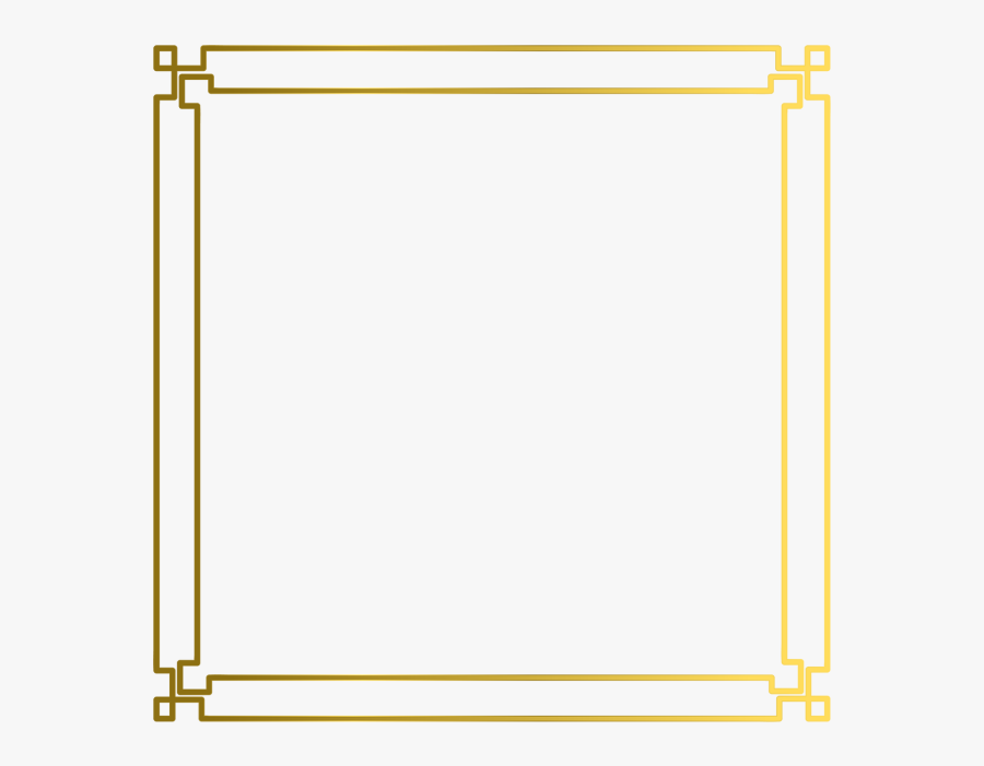 Simple Vector Frames Png - Simple Gold Border Hd, Transparent Clipart