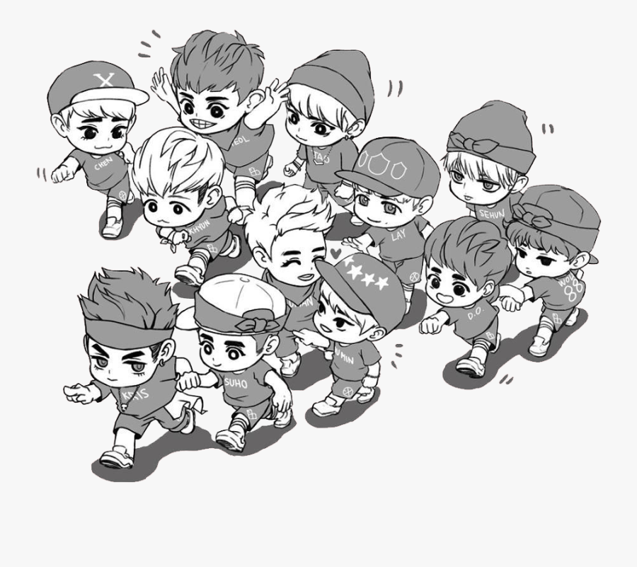 Chibi Clipart Exo - Exo Anime, Transparent Clipart