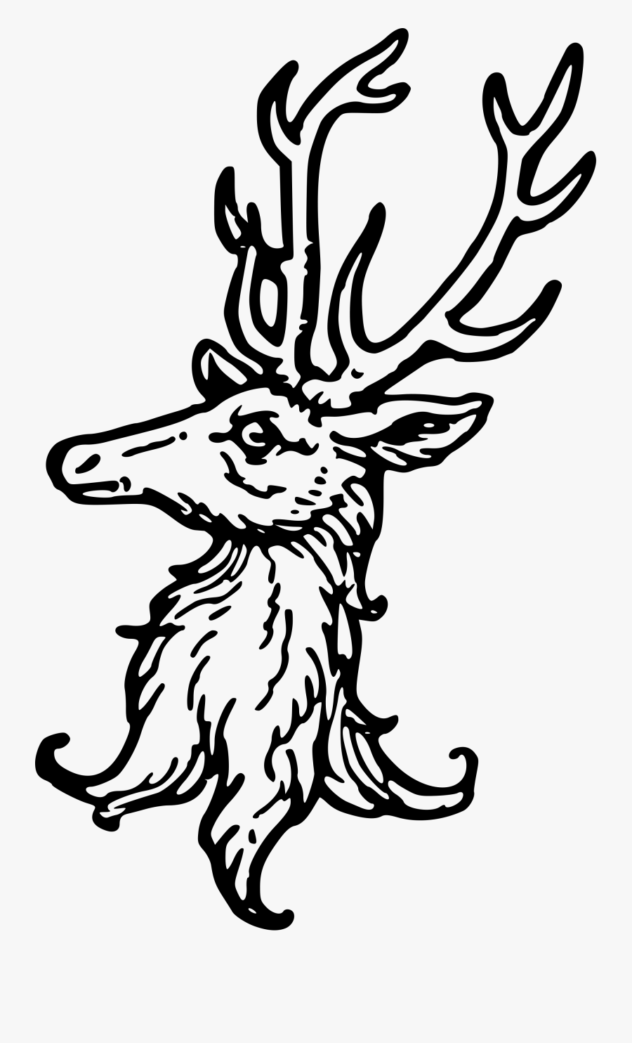 Stag Head Png - Stag Head Coat Of Arms, Transparent Clipart