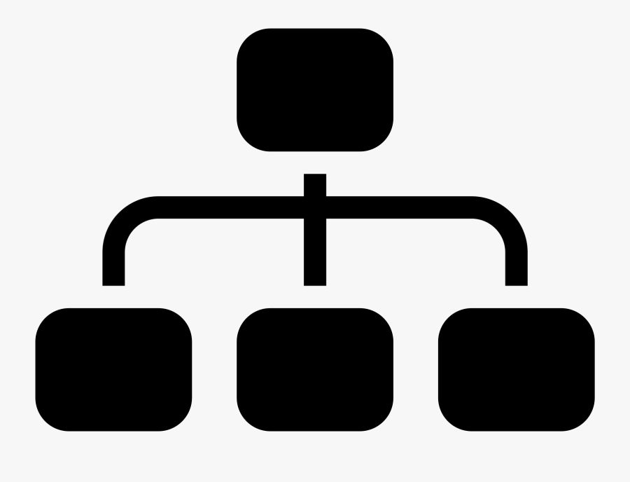 Hierarchy Filled Icon - Sitemap Icon Font Awesome, Transparent Clipart