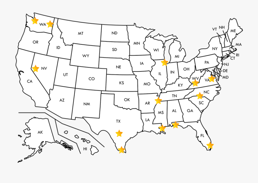 Clip Art Lust Strip Club - Black Printable Usa Map, Transparent Clipart