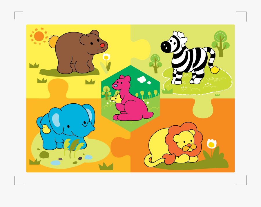 Wild Animals Puzzle - Quebra Cabeça 5 Peças, Transparent Clipart