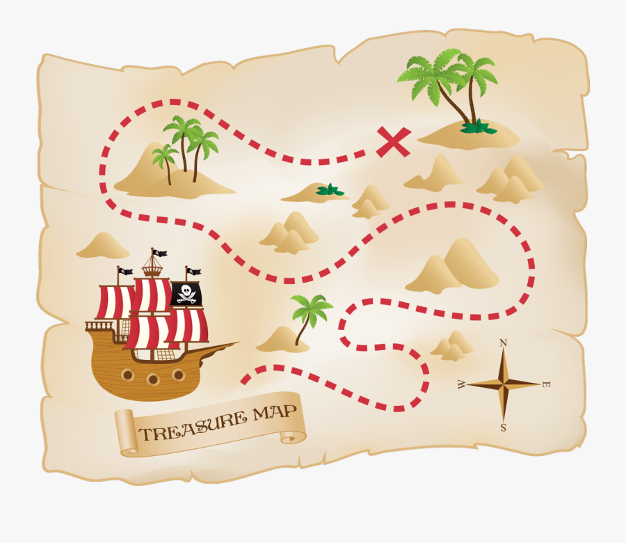 Fun Treasure Map For Kids, Transparent Clipart