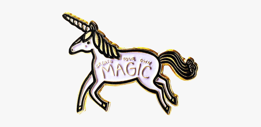 Unicorn Enamel Pin, Transparent Clipart