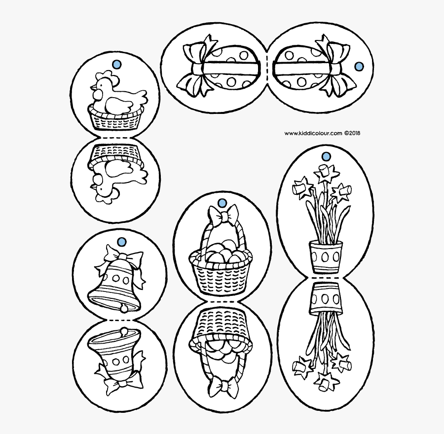 Crafting Decorations For The Easter Tree Colouring - Paasboom Knutselen Voor Peuters, Transparent Clipart