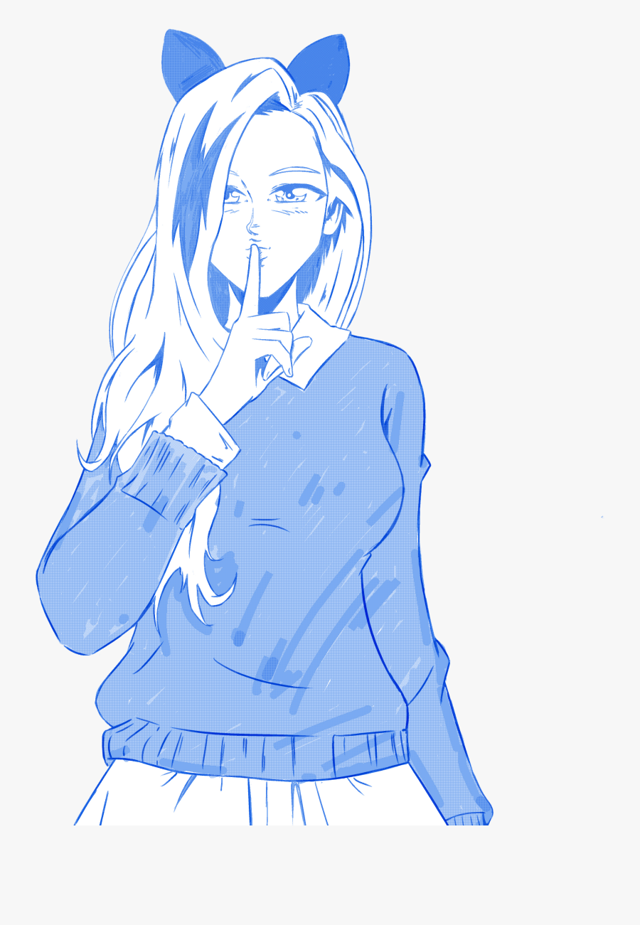 Anime Digital Sketch, Transparent Clipart