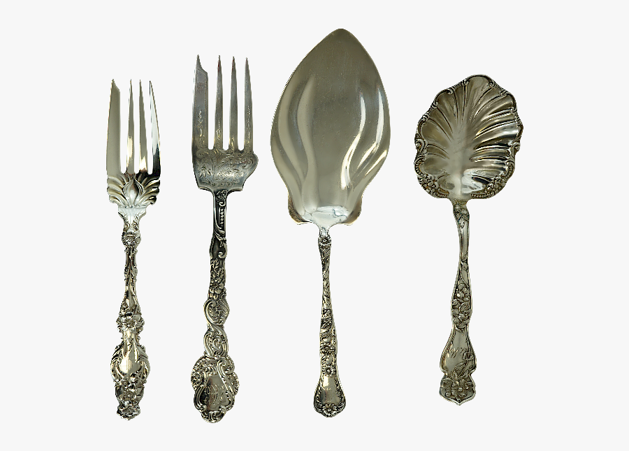 Silver Serving Utensils By Childress Gaffney Auctions - Antique, Transparent Clipart