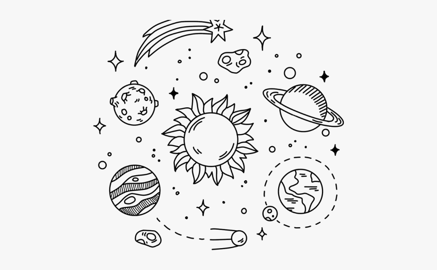Easy Space Things To Draw , Free Transparent Clipart - ClipartKey