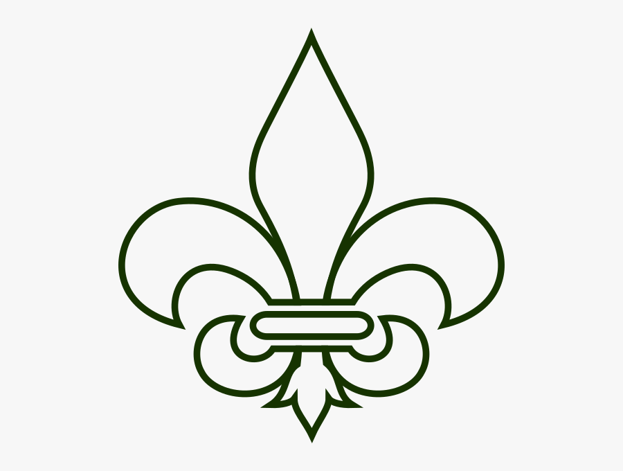 Dark Green Fleur De Lis Clip Art - Flor De Lis Jpg, Transparent Clipart