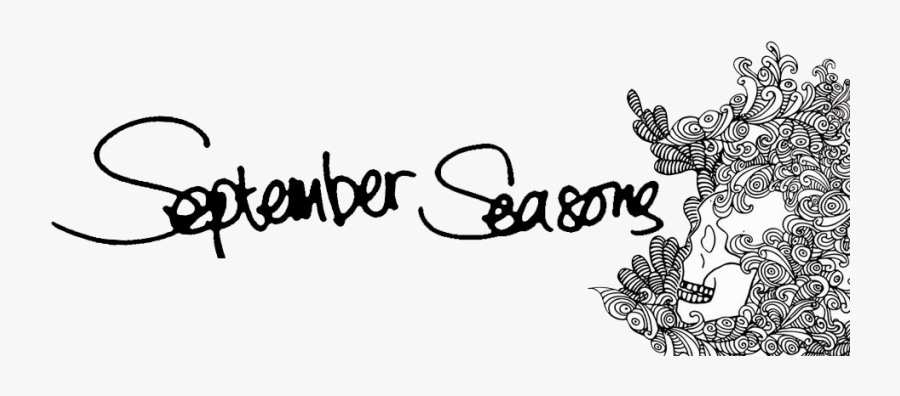 September Season - Calligraphy, Transparent Clipart