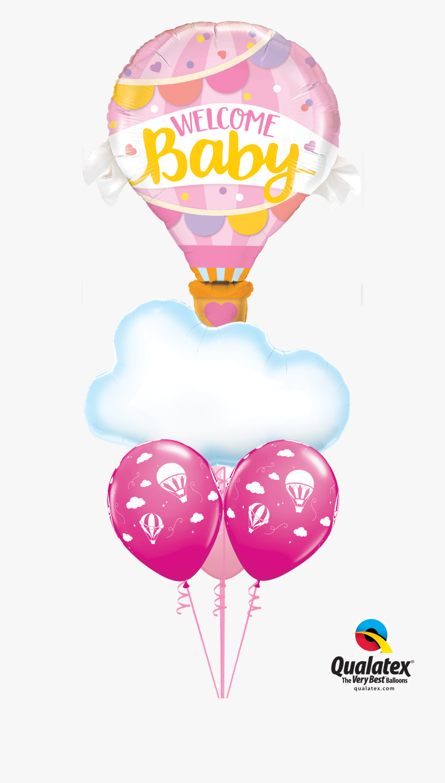 Welcome Baby Girl Balloons, Transparent Clipart