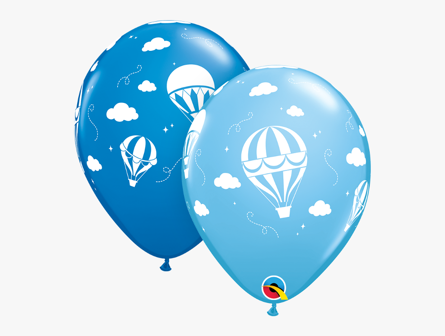 Blue Hot Air Balloon Clouds - Congratulations Latex Balloons, Transparent Clipart