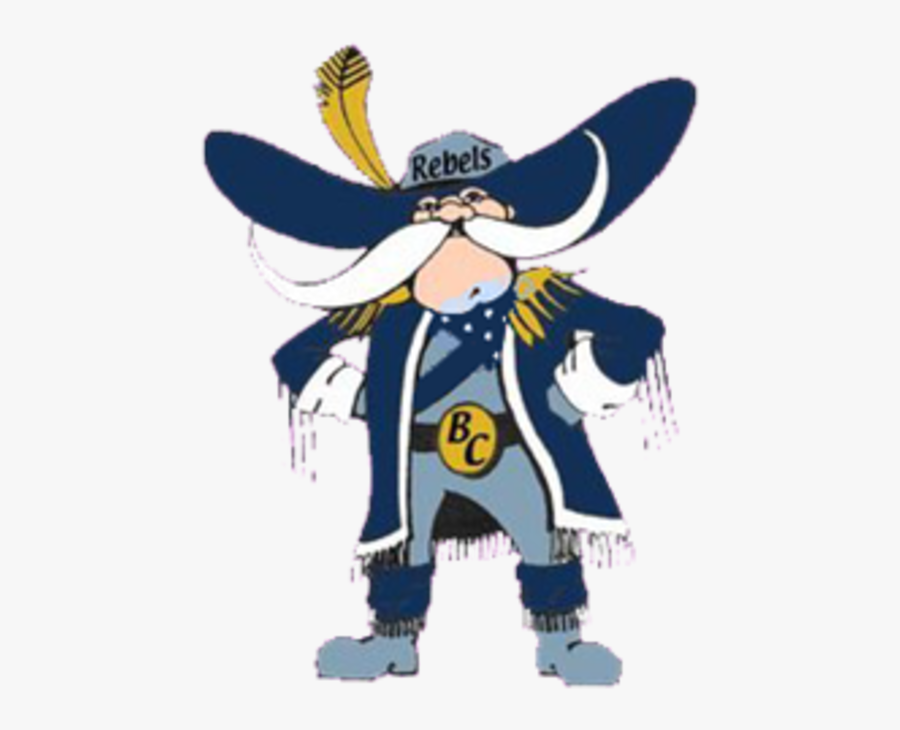 Boone County Rebel Mascot, Transparent Clipart