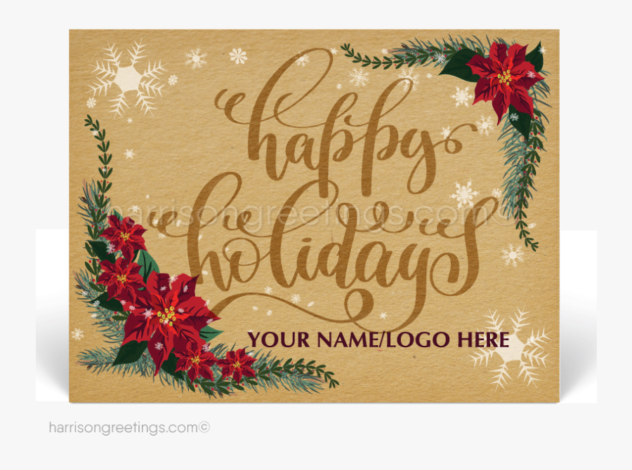 Rustic Christmas Postcards For Customers Pc613 Harrison - Christmas Card, Transparent Clipart