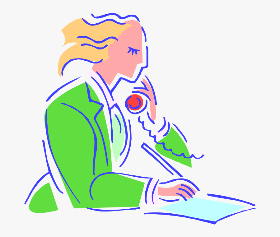 Woman Writing Telephone Clipart , Png Download, Transparent Clipart