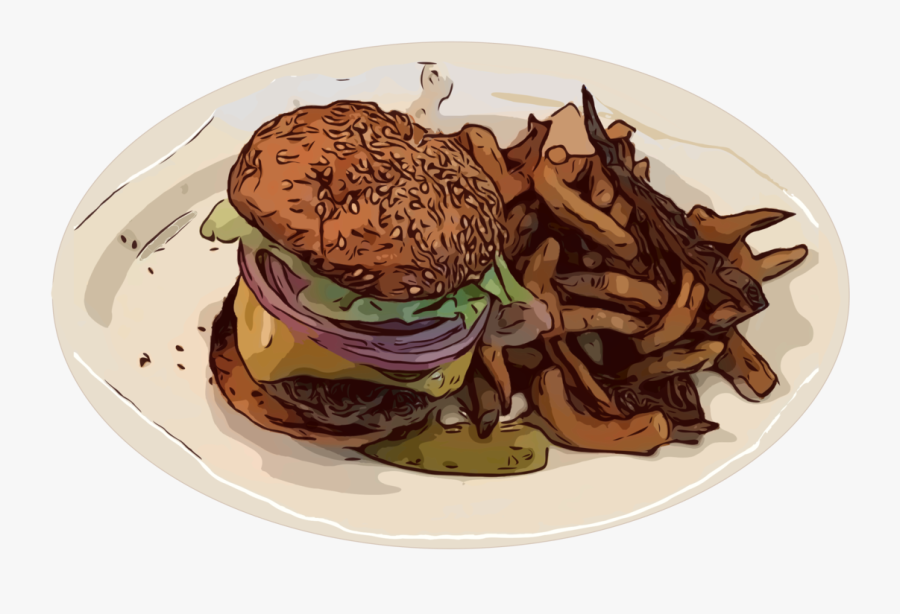Cuisine,side Dish,buffalo Burger - Cheeseburger, Transparent Clipart