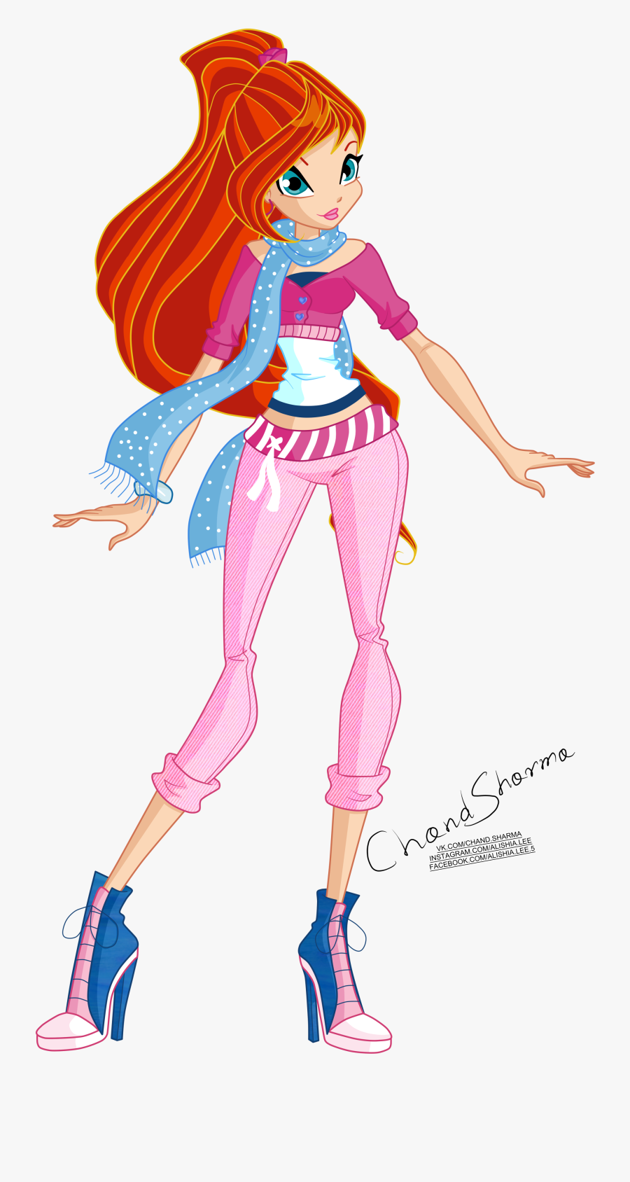 Bloom Cafe Style By Chandsharma Bloom Cafe Style By - Winx Club Bloom Style, Transparent Clipart