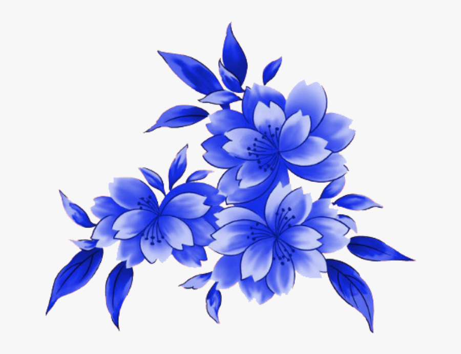 Bloom Pink Frame Flower Border Flowers White Blue Bouqu - Pink And Blue Flowers Png, Transparent Clipart