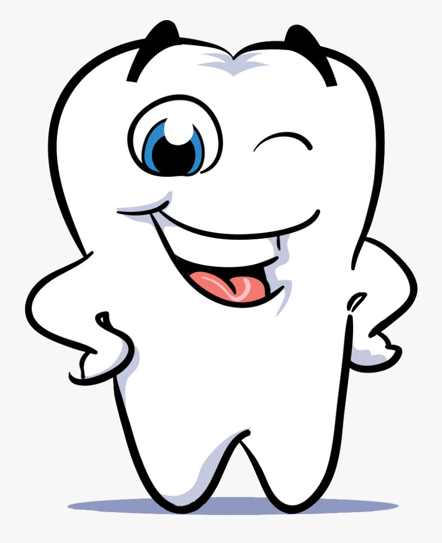 Human Dentistry Clip Art - Cartoon Tooth Smiling Transparent Background, Transparent Clipart