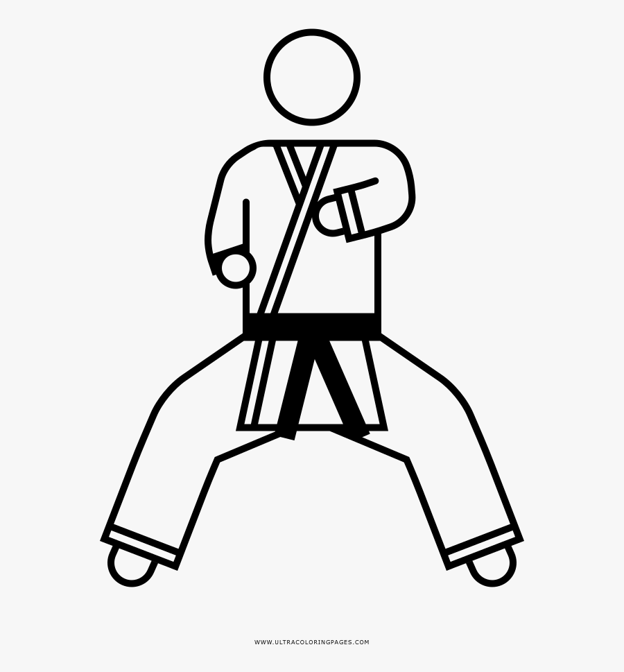 Clip Art Postura De Karat Para - Karate, Transparent Clipart