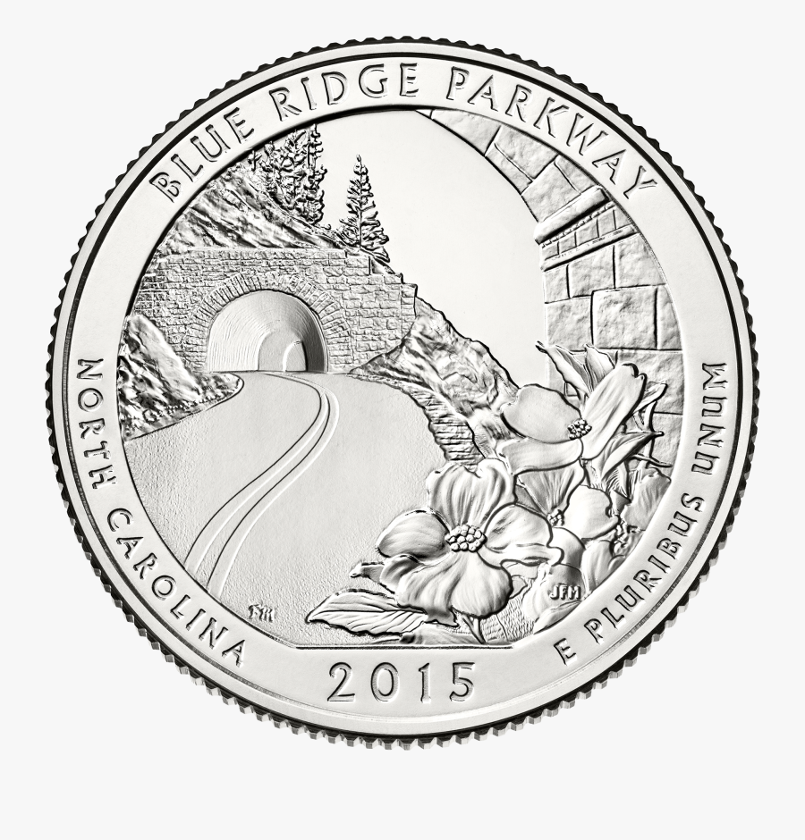 Blue Ridge Parkway Coin, Transparent Clipart