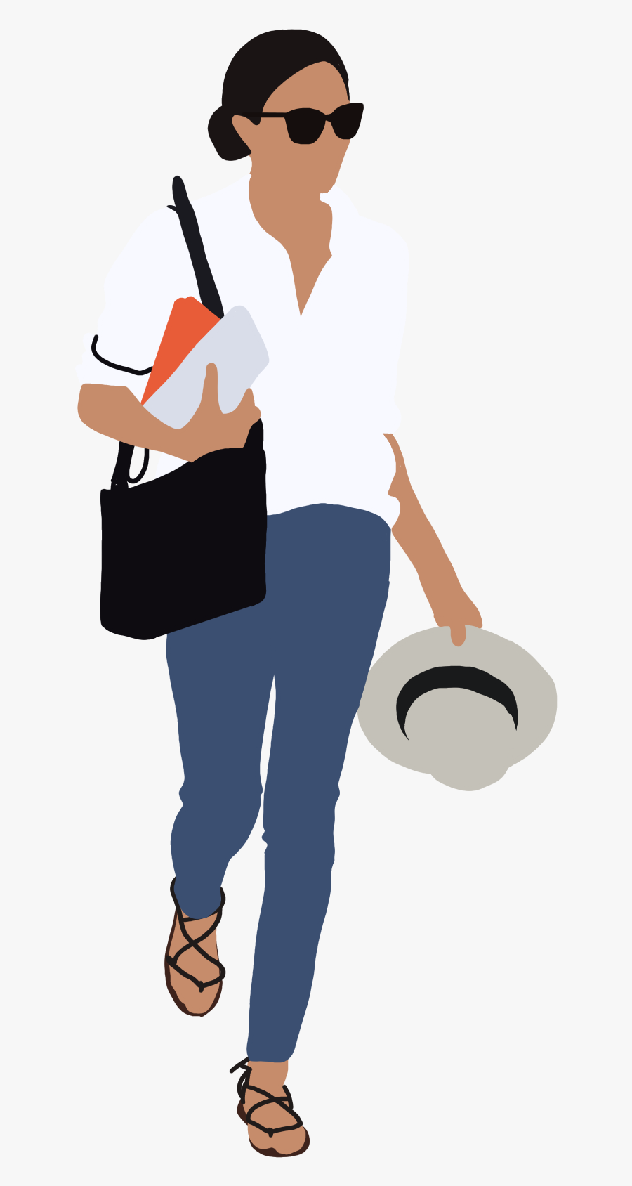 People Flat Illustration Png, Transparent Clipart
