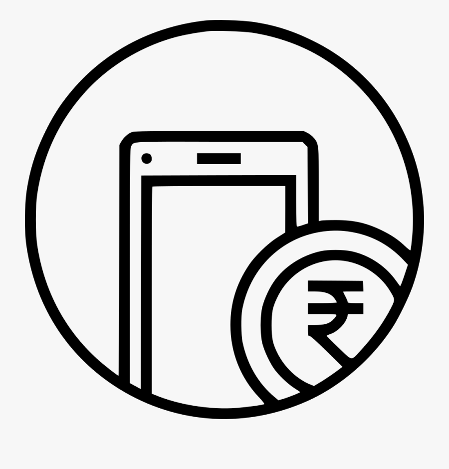 Mobile Money Currency Coin Indian Rupee Payment - Mobile Money Icon Png, Transparent Clipart