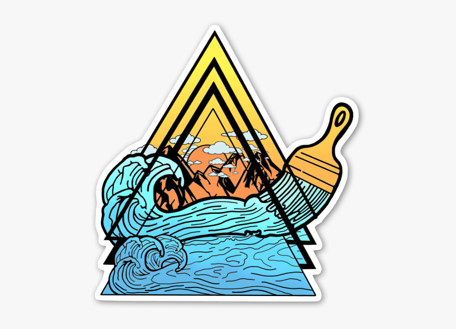 Paint The Sea Sticker, Transparent Clipart