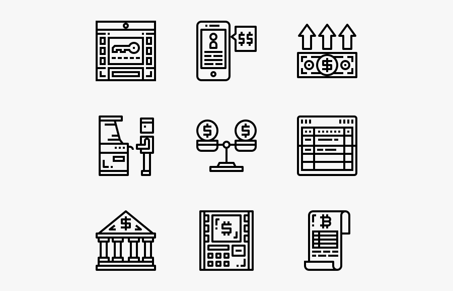 Atm - Planning Icons, Transparent Clipart