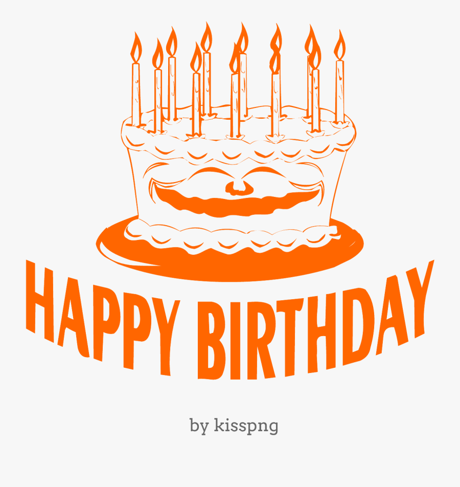 Happy Birthday Cake Transparent Clipart - Transparent Birthday Background, Transparent Clipart