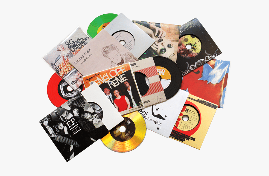 Record Vinyl Montage, Transparent Clipart