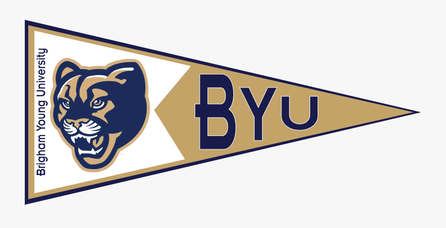 Transparent College Clipart Black And White - Idaho Pennant Byu Pennant, Transparent Clipart