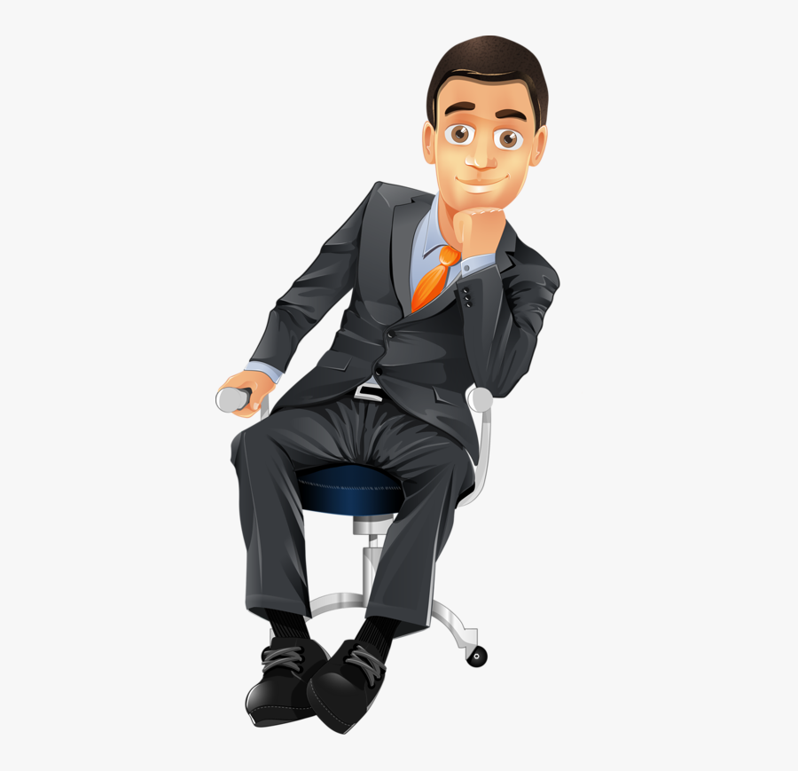 Transparent Office Man Clipart - Transparent Background Person Cartoon Png, Transparent Clipart